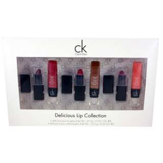 CK Calvin Klein Delicious Lip Collection 6 Piece Lipstck Lipgloss Gift 