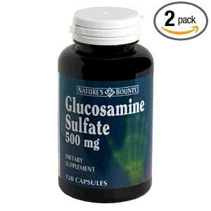  Natures Bounty Glucosamine Sulfate, 500mg, 120 Capsules 