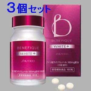 Shiseido BENEFIQUE White+ Shiny Skin 180 Tablets 3 set  