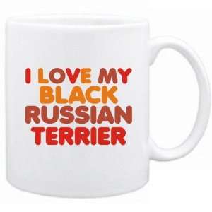  New  I Love My Black Russian Terrier  Mug Dog