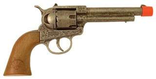New Pistol REVOLVER Toy Cap Gun EDISON GIOCATTOLI Italy  
