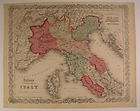 Northern Italy 1855 Colton color antique map folio Veni