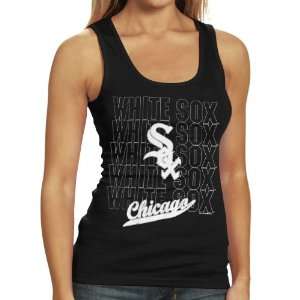  Chicago White Sox Ladies Black Repeater Tank Top Sports 