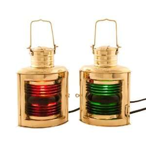 Brass Port and Starboard Electric Lantern 10     Nautical Decorative 