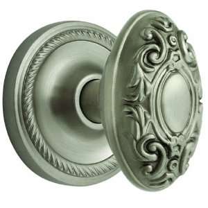 Nostalgic Warehouse 702529 Satin Nickel Rope Privacy Knobset from the 