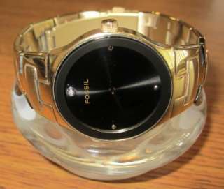 FOSSIL FS4041 Gold Black Mens Watch Stainless Steel  