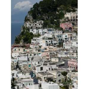 View of Capri from Belvedere Cannone, Bay of Naples, Campania, Italy 