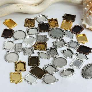 30 40p Mix Wholesale Various Mini Frame Charms Findings  