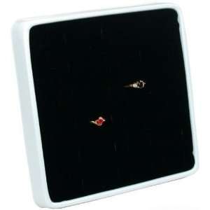 Black & White Ring Display Easel Plastic Jewelry Showcase 