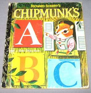   LITTLE GOLDEN BOOK Richard Scarrys Chipmunks ABC #439 1973  