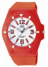 Red Plastic Unisex Watch with White Dial VQ68J008Y  