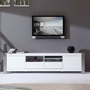  B Modern Composer Series 79 TV Stand in High Gloss White 