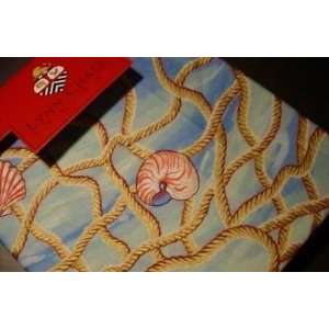  Lynn Chase St. Tropez Fabric Shower Curtain & Hook Set 