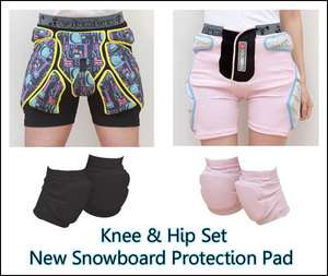   Snowboard Protection Pad, Knee & Hip Tailbone Guard Protector at Skis