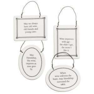  Wine Sayings Christmas Ornaments (set of 4) Sports 