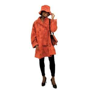  Suede Africa Coat w/Hat & Hand Bag  Red 