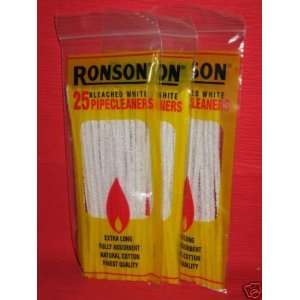   Bags of Bleached White Ronson Pipe Cleaners 25 a Bag