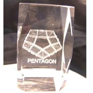   Laser Art Paperweight or Light Decoration with Pentagon Building