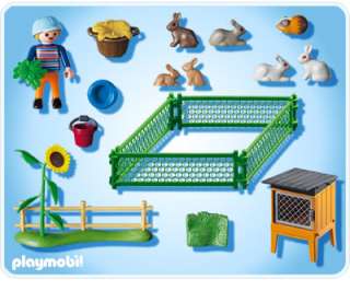 New Playmobil Farm Bunny Hutch Item # 5123  