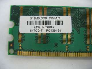 PNY 64TQD T 512MB 333Mhz 8c 184p DDR DIMM  