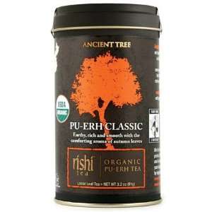  Rishi Tea   Organic Pu Erh Classic, 3.2 oz loose leaf tea 