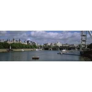  Clouded Sky over a City, Thames River, Millennium Bridge 