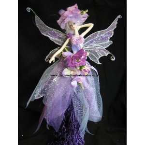  Purple Flower Fairy   Fantasy Fairy Tassel Doll Agrita