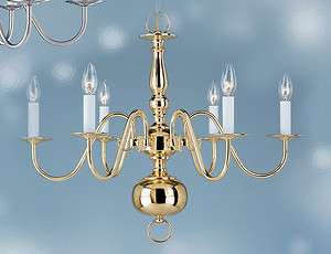 Williamsburg chandelier 6 lights Solid Brass 8137 lamp  