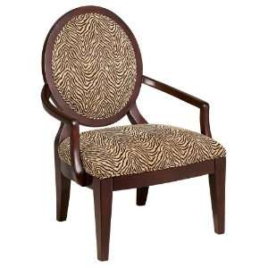 Aziza Animal Print Upholstered Arm Chair 