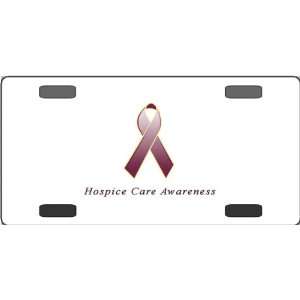 Hospice Care Awareness Ribbon Vanity License Plate
