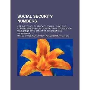  Social security numbers Internet resellers provide few 