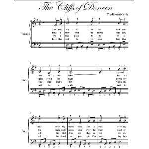    Cliffs of Doneen Easy Piano Sheet Music Traditional Celtic Books