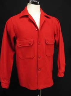 Vintage BSA Boy Scouts of America Red Wool Jacket Coat Mens Small 