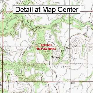   Topographic Quadrangle Map   Bokchito, Oklahoma (Folded/Waterproof