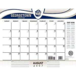 Georgetown Hoyas 2007 08 22 x 17 Academic Desk Calendar