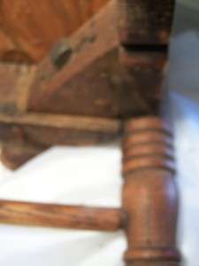 Antique American carved oak upholstered Windsor rocking Chair spindle 