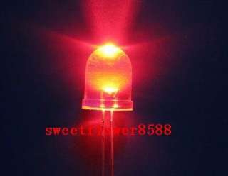 100 10mm 10000mcd LED Lamp Ultra Bright Red Light DIY New  