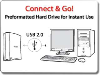   500 GB Desktop External Hard Drive USB 2.0 HD CX500U2 (Glossy Black
