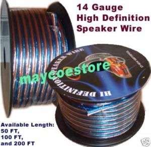 100 FT 30M High Definition 14 Gauge Speaker Wire Cable  
