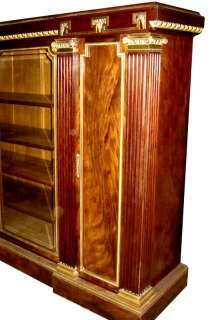 6610 19th C. French Empire Bookcase w/Greek Key Design  