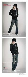 2010 Men Slim Fit Fur Collar Design Coat Hooded Jacket  