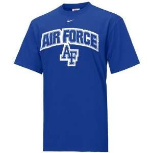  Nike Air Force Falcons Royal Blue Patch T shirt Sports 