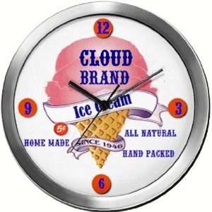  CLOUD 14 Inch Ice Cream Metal Clock Quartz Movement 