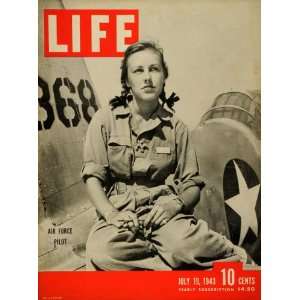 1943 Cover LIFE WWII Ferry Pilot Army Air Force Shirley Slade Avenger 