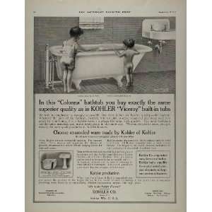  1915 Ad Kohler Colonna Bathtub Sink Bathroom Children 