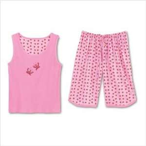  PINK BUTTERFLY PAJAMA SET   LARGE 38784 