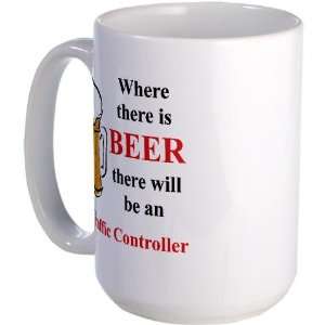 Air Traffic Controller Beer Large Mug by 