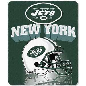 New York Jets NFL Light Weight Fleece Blanket (Grid Iron) (50x60 