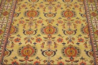VEGETABLE DYE GOLD COLOR 6X8 MALAYER PERSIAN ORIENTAL AREA RUG NEW 