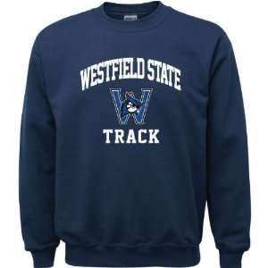  Westfield State Owls Navy Youth Track Arch Crewneck 